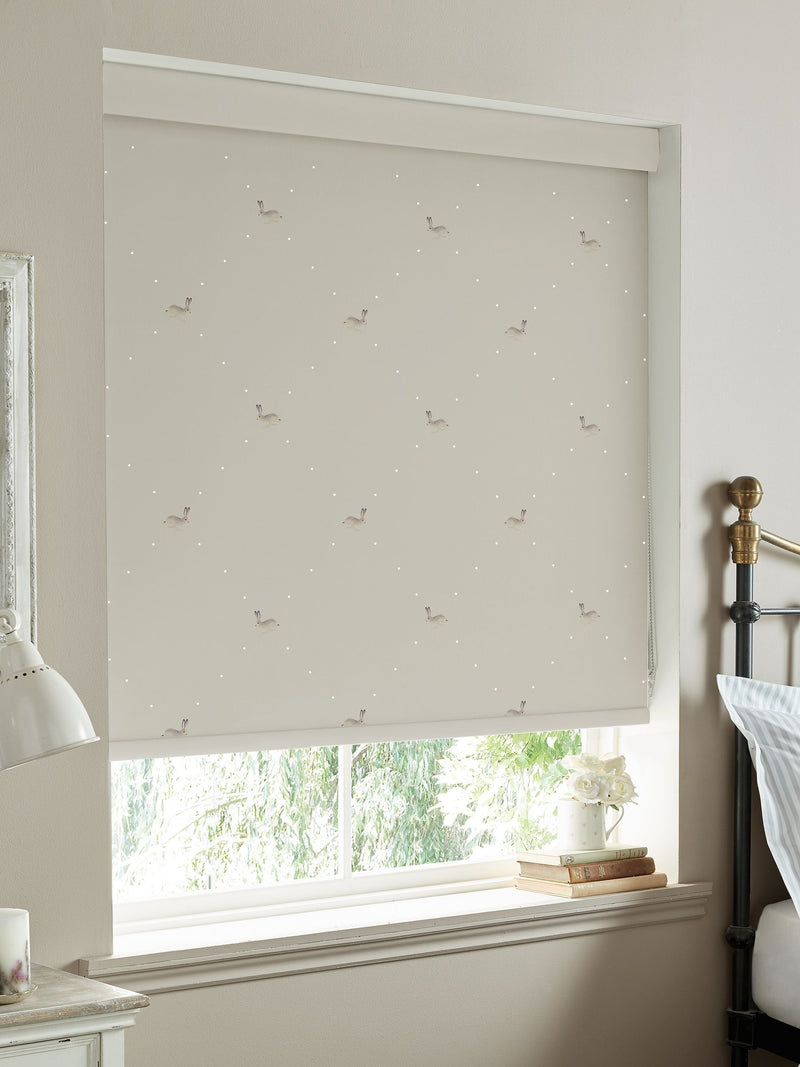 Sophie Allport roller blind with Hare design (British brand)