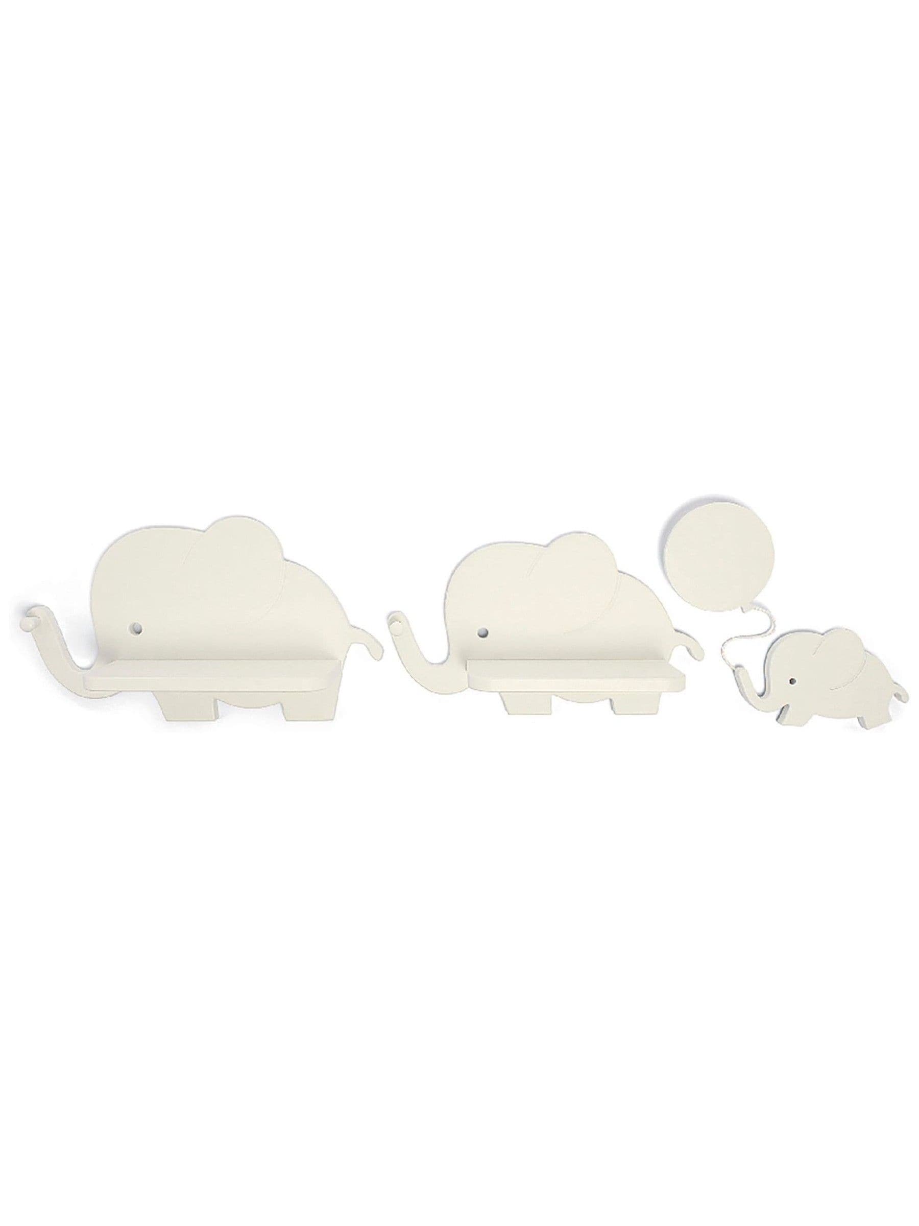 Ensemble d'étagères éléphant blanc Mamas & Papas avec veilleuse - Produit britannique