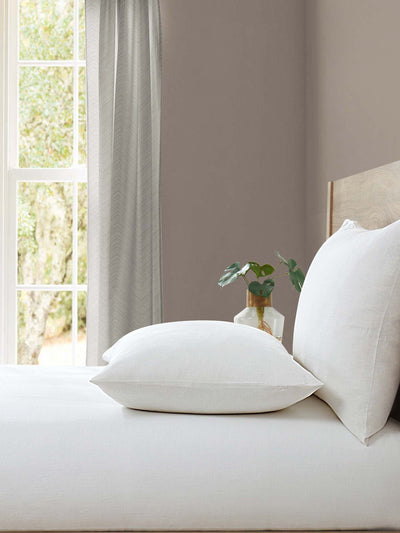 Lazy Linen White Gewaschenes Spannbettlaken