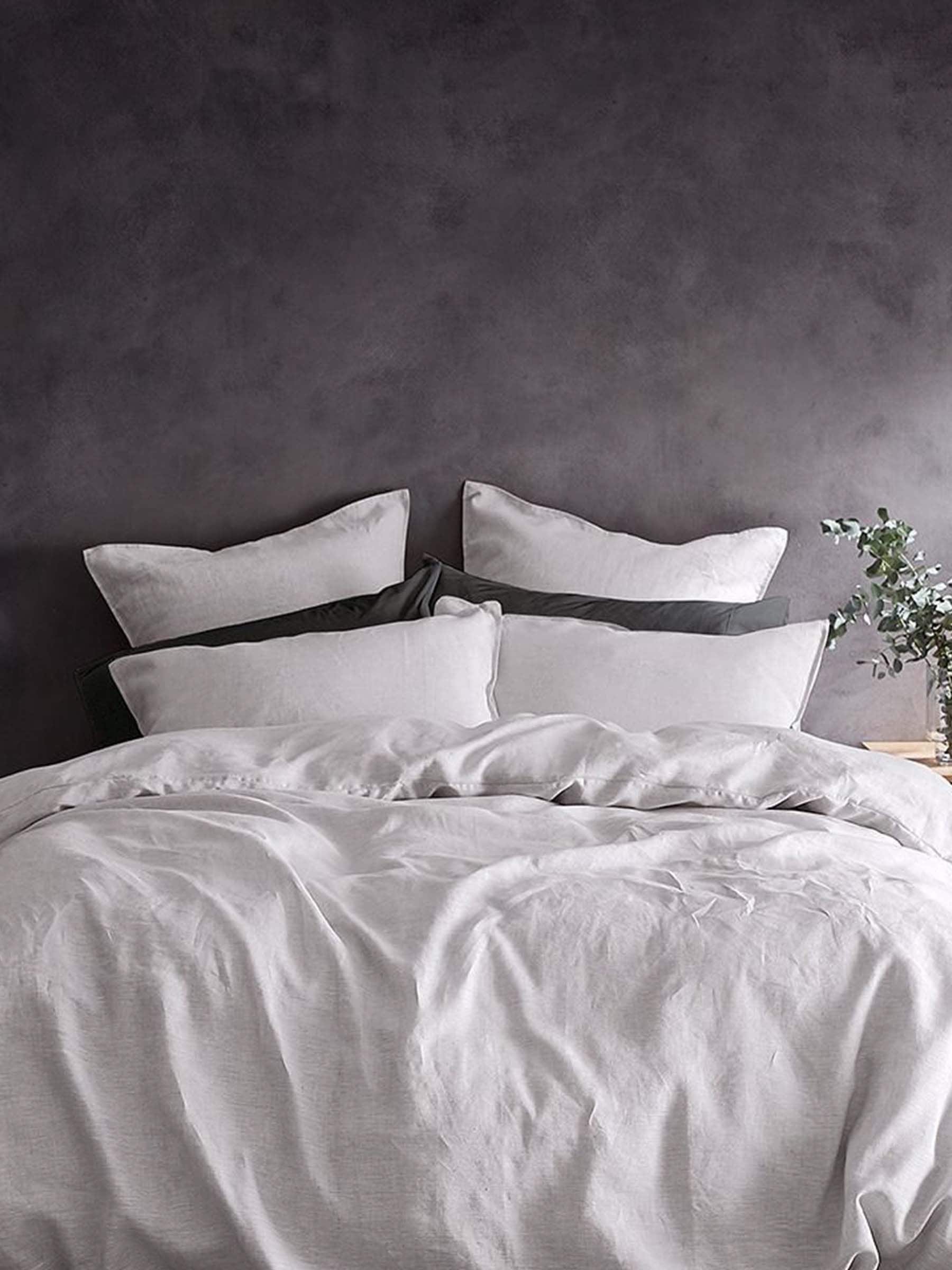 Lazy Linen white washed fitted sheet, UK version