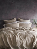 Lazy Linen Set of 2 Blue Washed 100% Linen Pillowcases