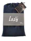 Lazy Linen blue washed fitted sheet, UK version