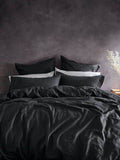 Lazy Linen Set of 2 Blue Washed 100% Linen Pillowcases