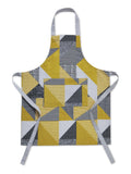 Catherine Lansfield Yellow Larsson Geo apron 70 x 80cm - British product