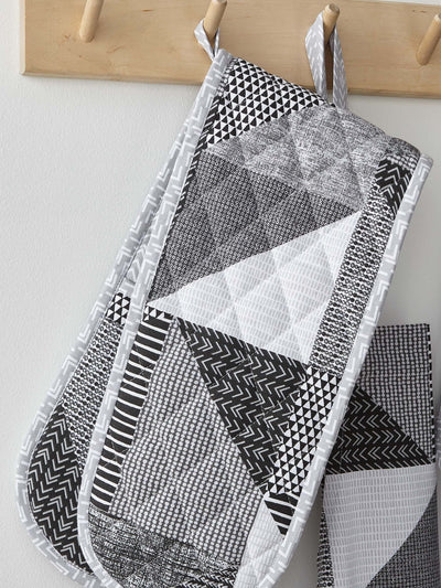 Next Catherine Lansfield Grey Larsson Geo Double Oven Glove- Buy online at McGrocer