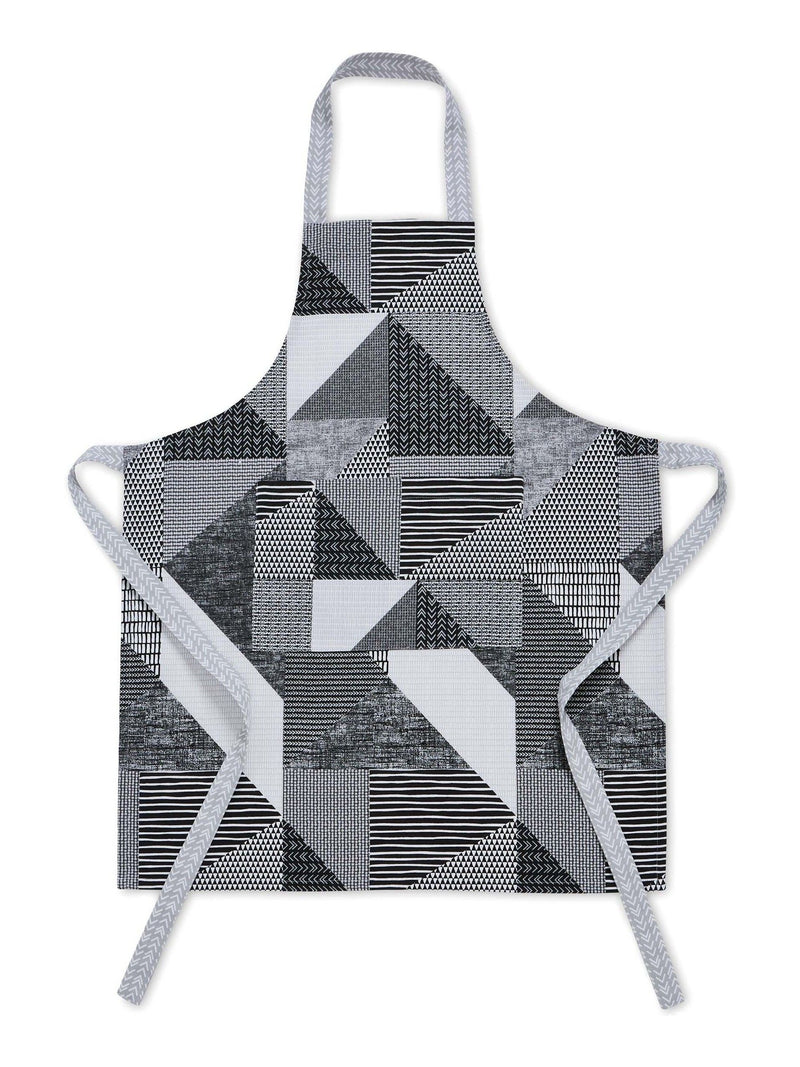 Catherine Lansfield Grey Larsson Geo apron 70 x 80cm - British product