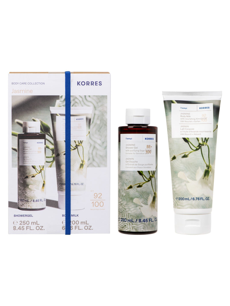 Korres Jasmine shower gel and body milk set 250ml 200ml, UK version