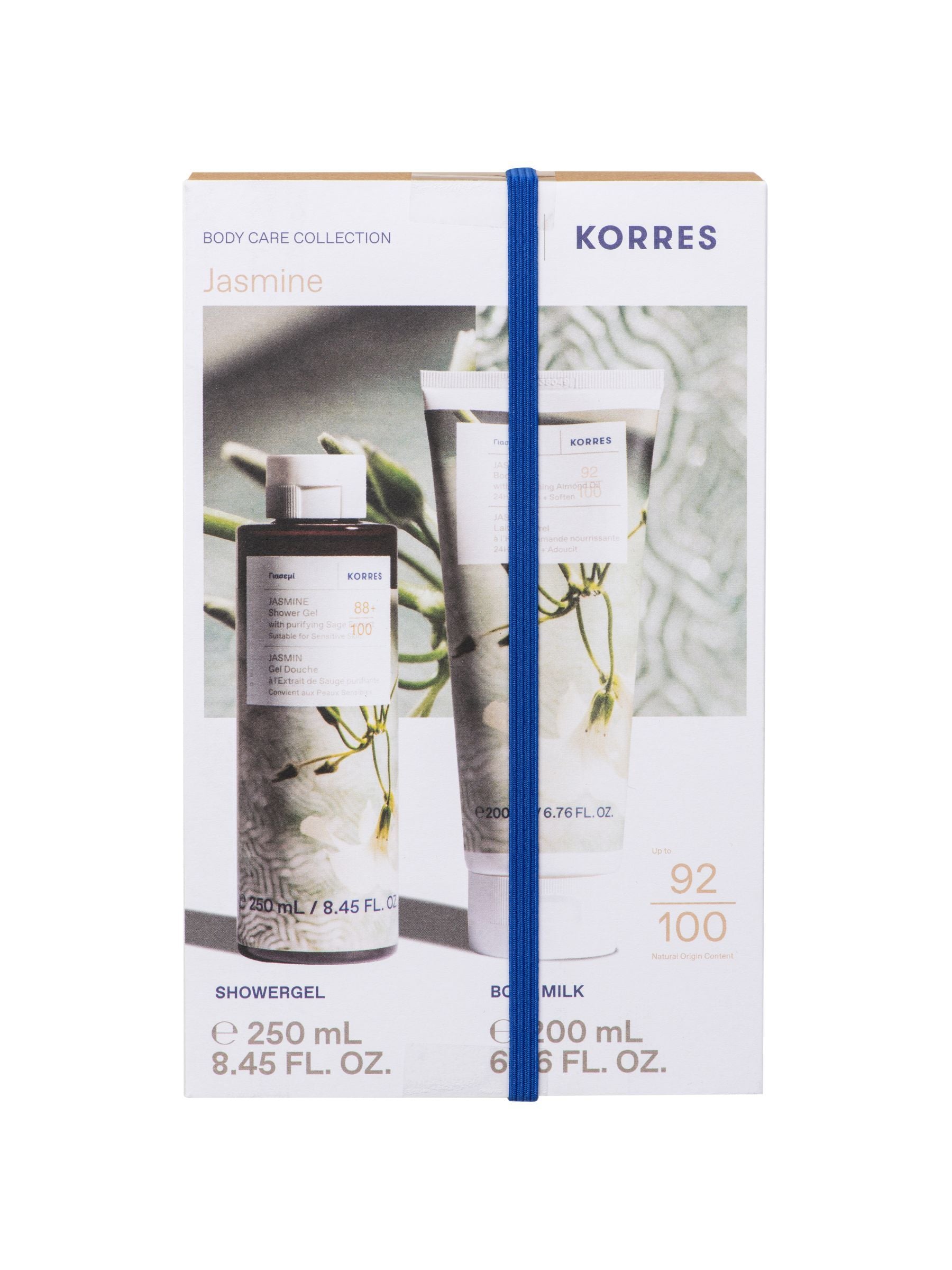 Korres Jasmine shower gel and body milk set 250ml 200ml, UK version