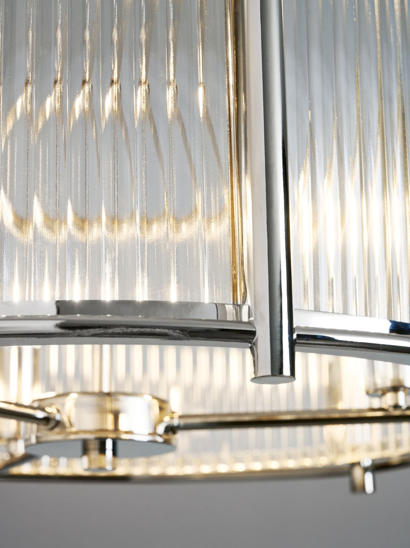 Nickel Hertford Chandelier 3 Light Ceiling Light