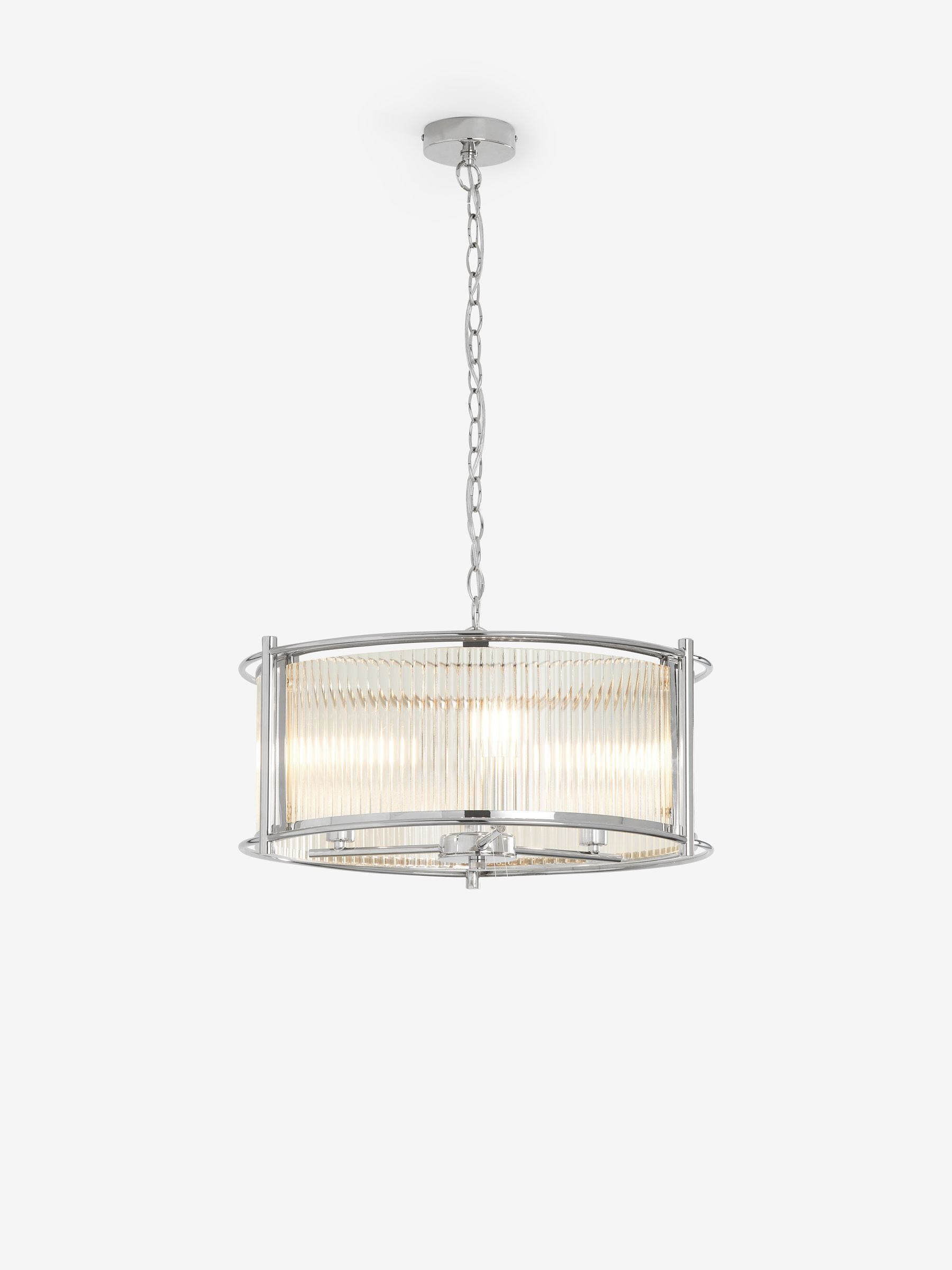 Nickel Hertford Chandelier 3 Light Ceiling Light