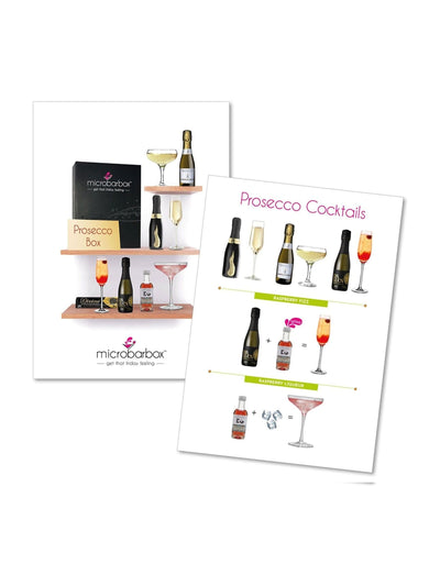 MicroBarBox Prosecco Cocktail Gaveeske med bringebærgin og sjokolade