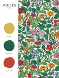 Joules floral wallpaper in rainbow palette, UK version