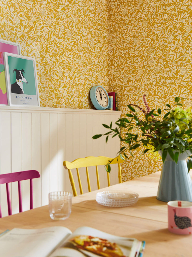 Joules Antique Gold Twilight Ditsy Wallpaper - British product