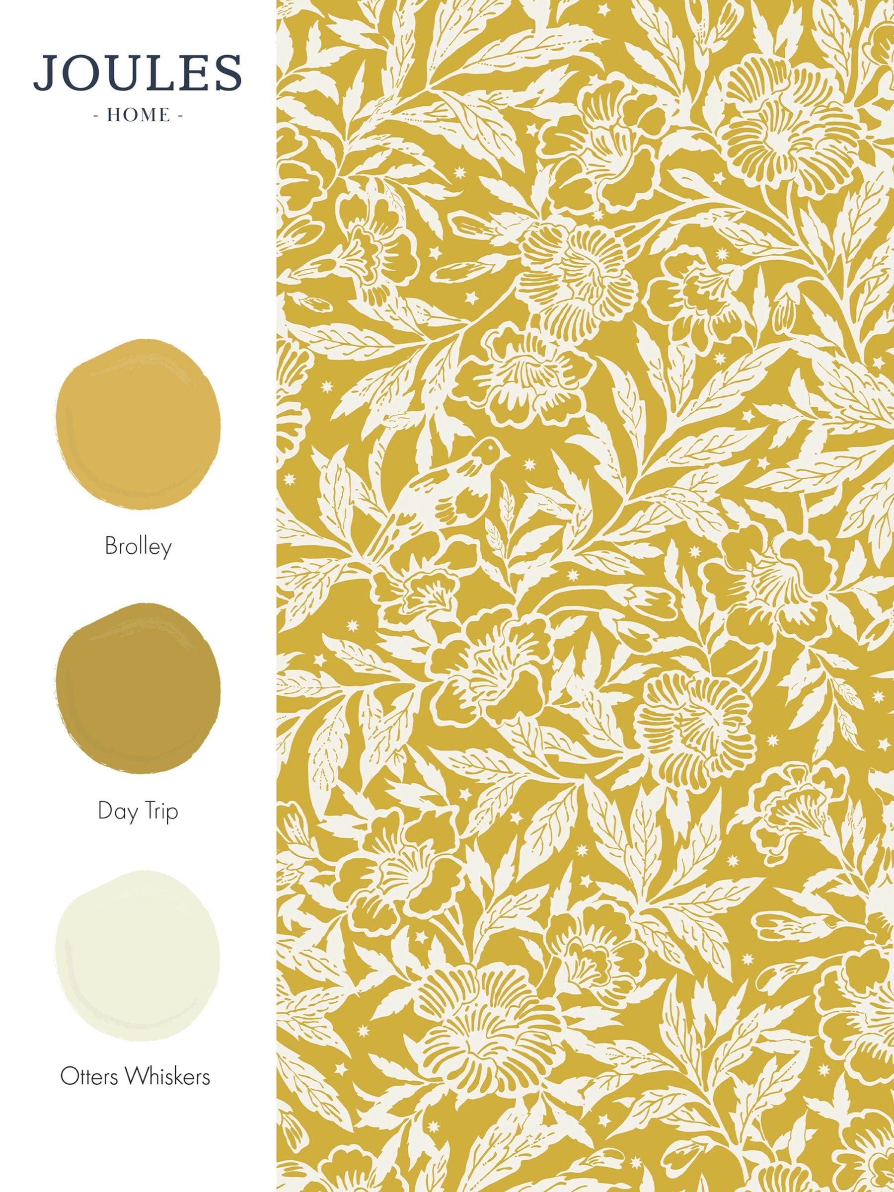 Joules Antique Gold Twilight Ditsy Wallpaper - British product