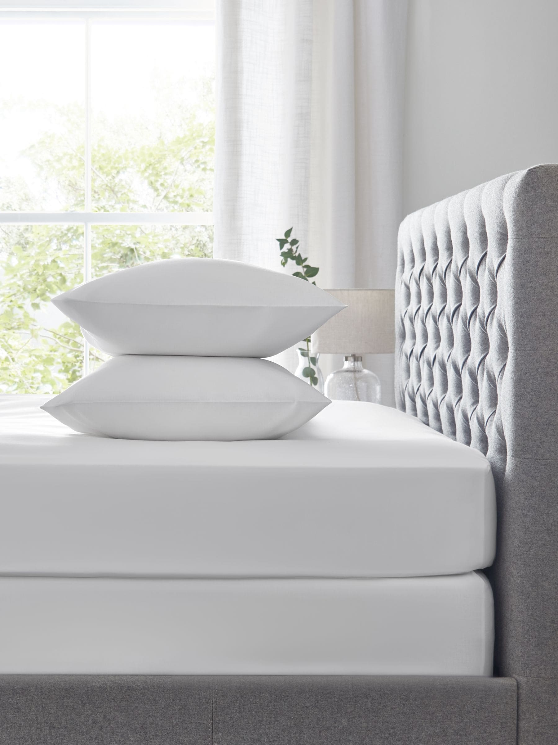 Grey Easy Care Polycotton Fitted Sheet