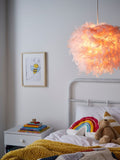 Glow pink ball shade ceiling light 40cm, British brand