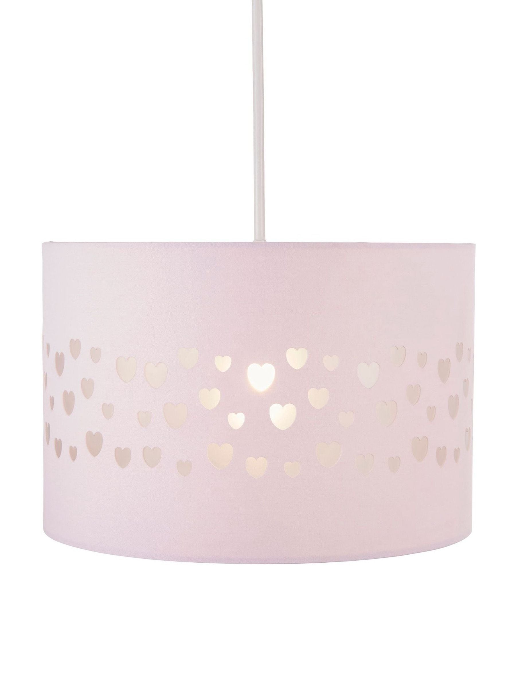 Glow pink heart ceiling light 30cm (British brand)