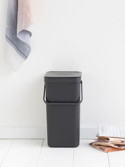 Brabantia Sort & Go Grey Waste Bin 16L
