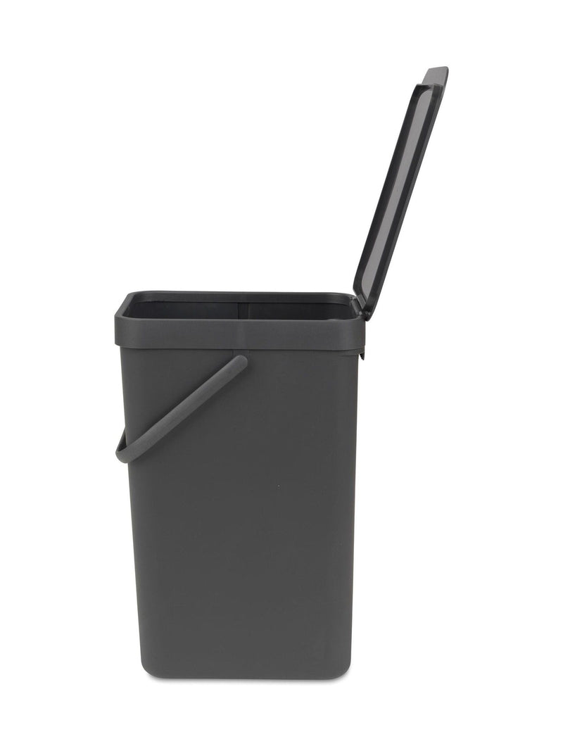 Brabantia Grey Sort & Go 16L waste bin - British product