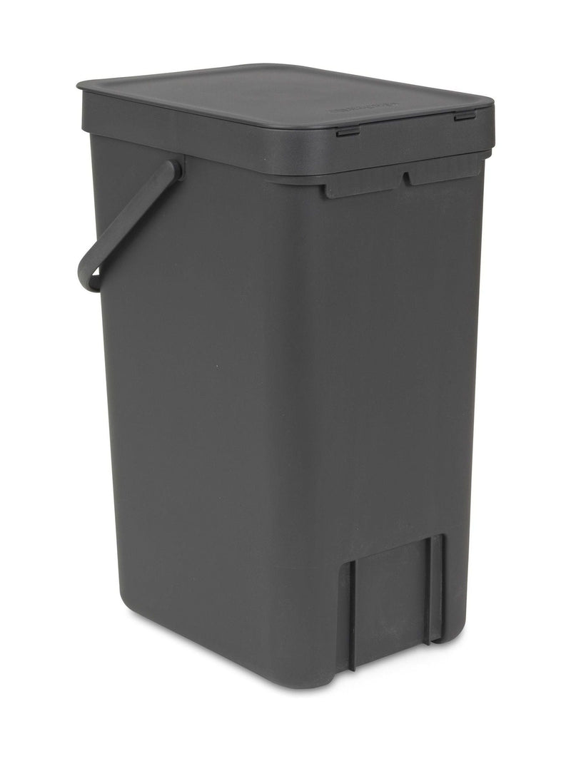 Brabantia Grey Sort & Go 16L waste bin - British product