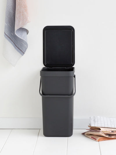 Poubelle de recyclage Brabantia Sort & Go grise, 16 L