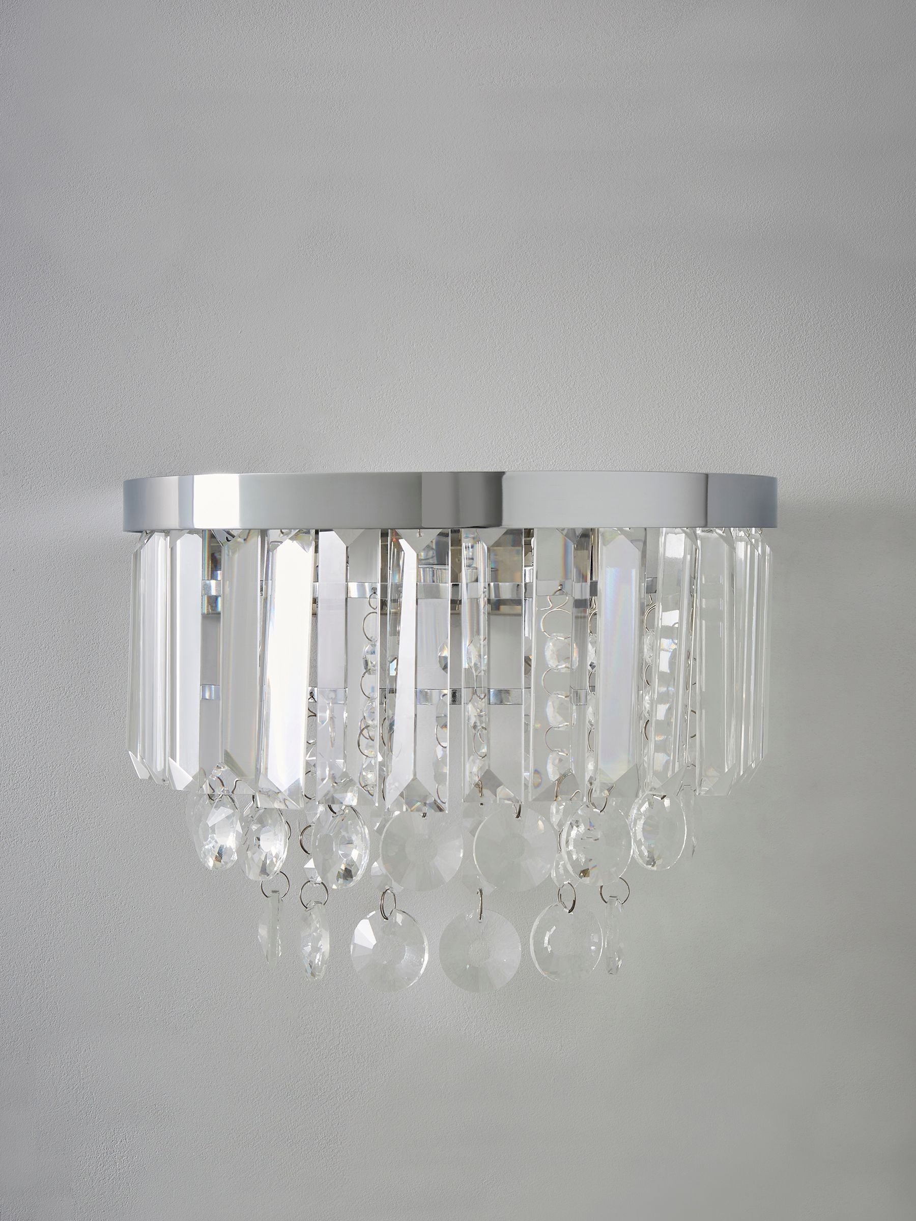 BHS Silver Paladina wall light with crystals, UK version
