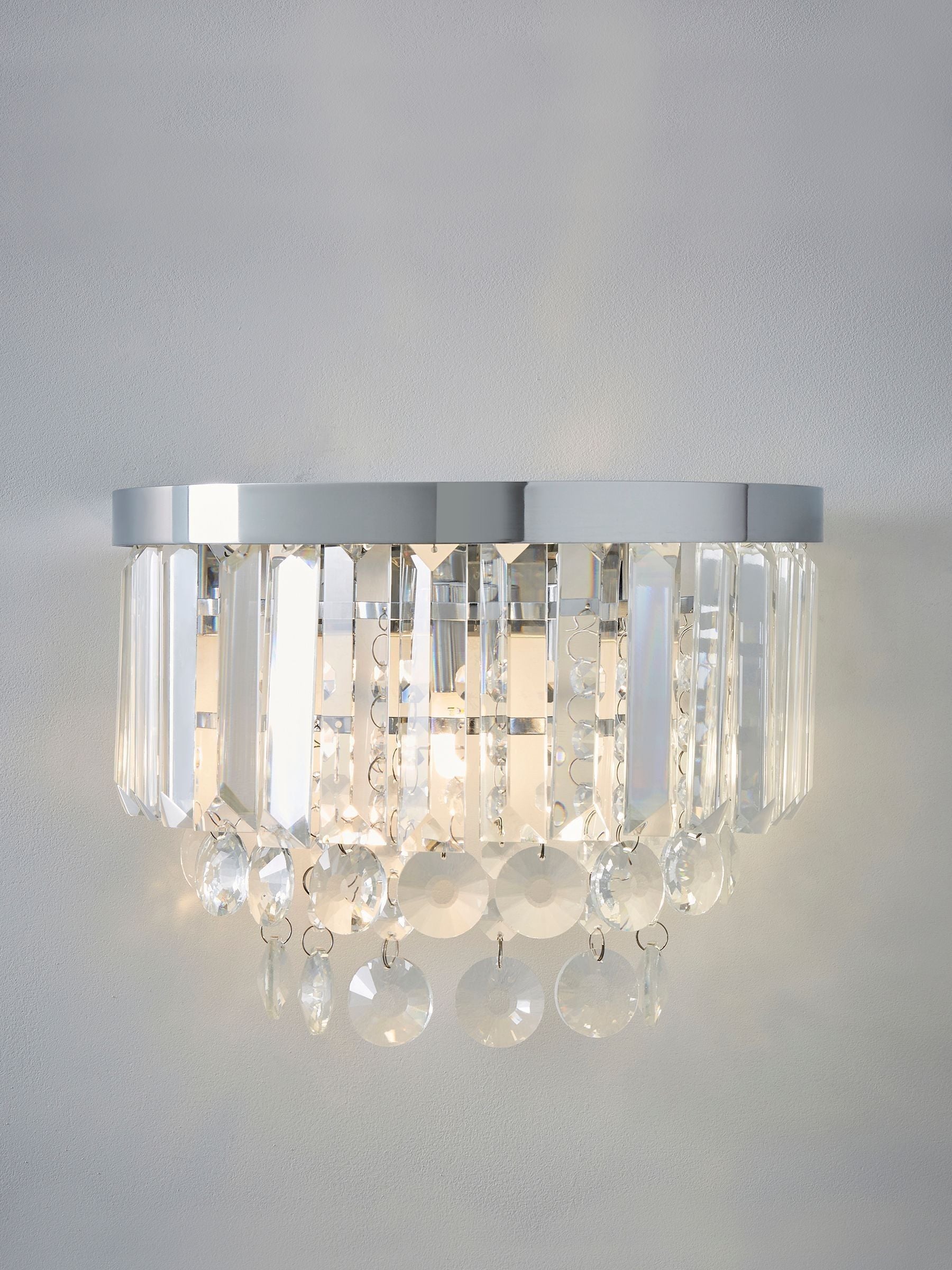 BHS Silver Paladina wall light with crystals, UK version