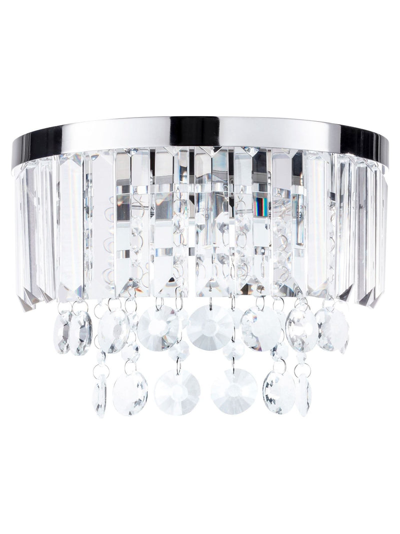 BHS Silver Paladina wall light with crystals, UK version