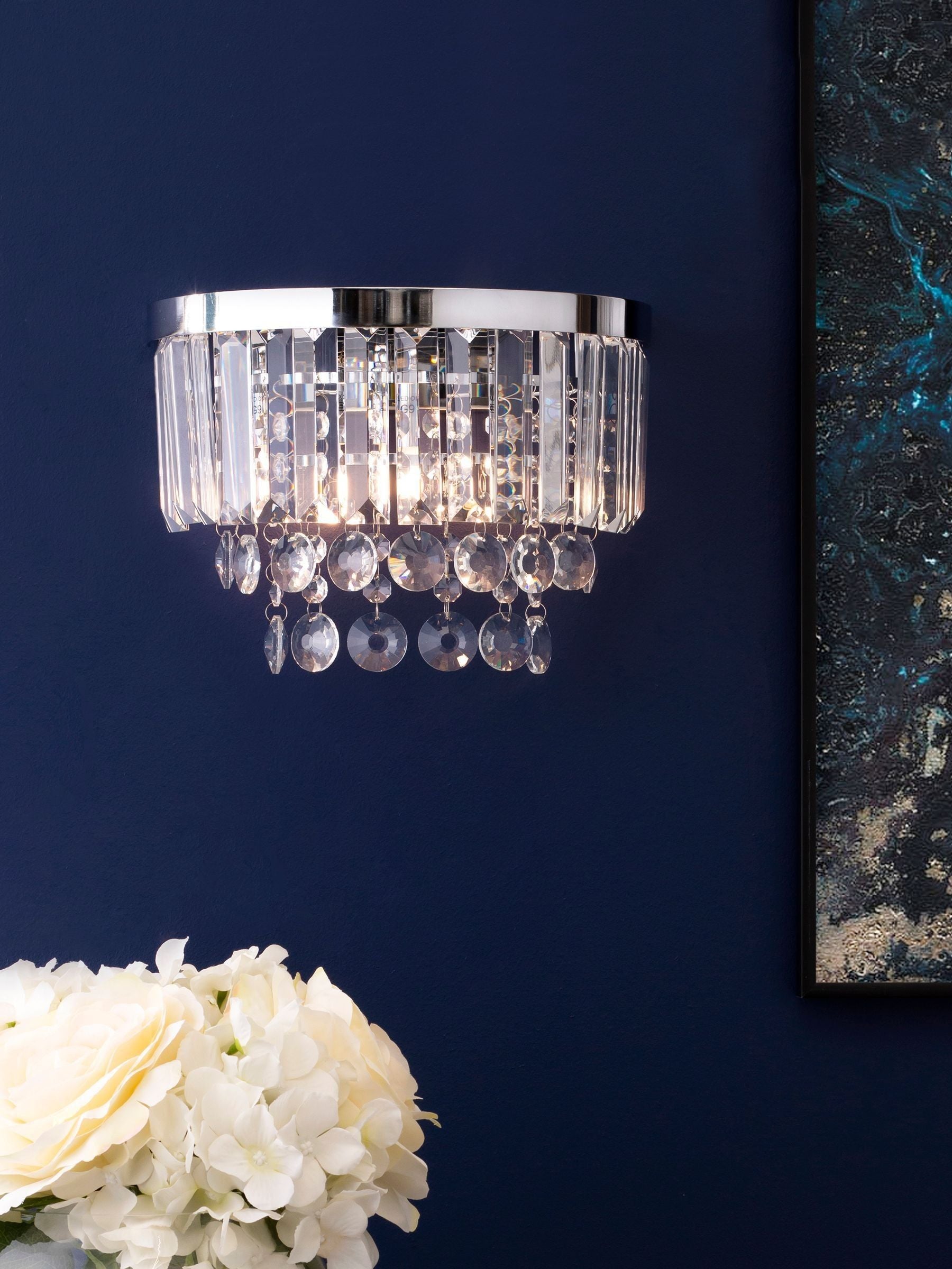 BHS Silver Paladina 2 Wall Light