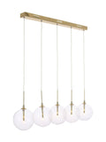 BHS Gold Byron Bar 5 Ceiling Light Pendant - British product