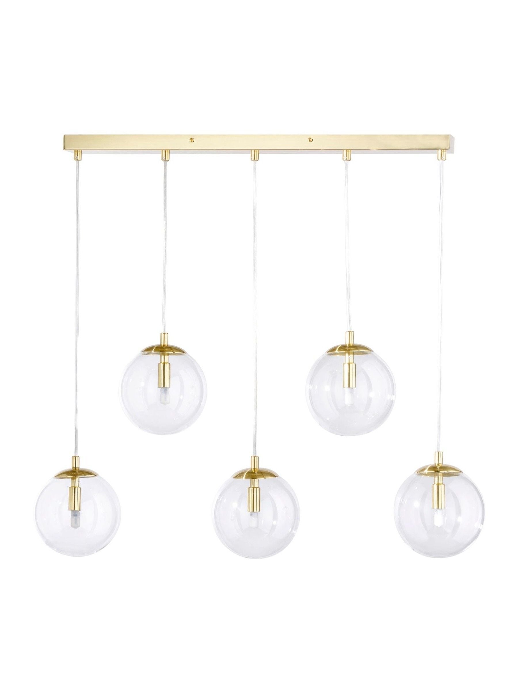 BHS Gold Byron Bar 5 Ceiling Light Pendant - British product