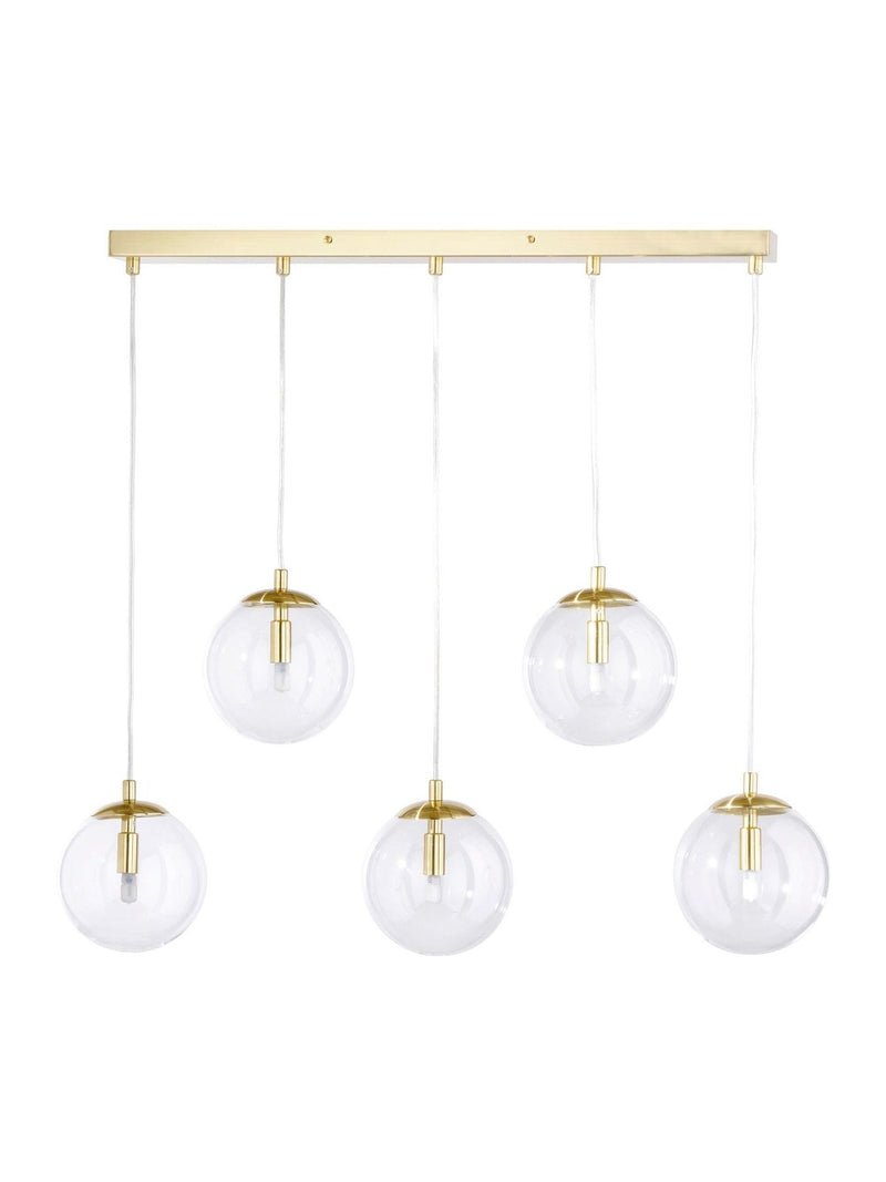 BHS Gold Byron Bar 5 Ceiling Light Pendant - British product