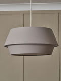 BHS grey drum shade ceiling light 20cm, UK version