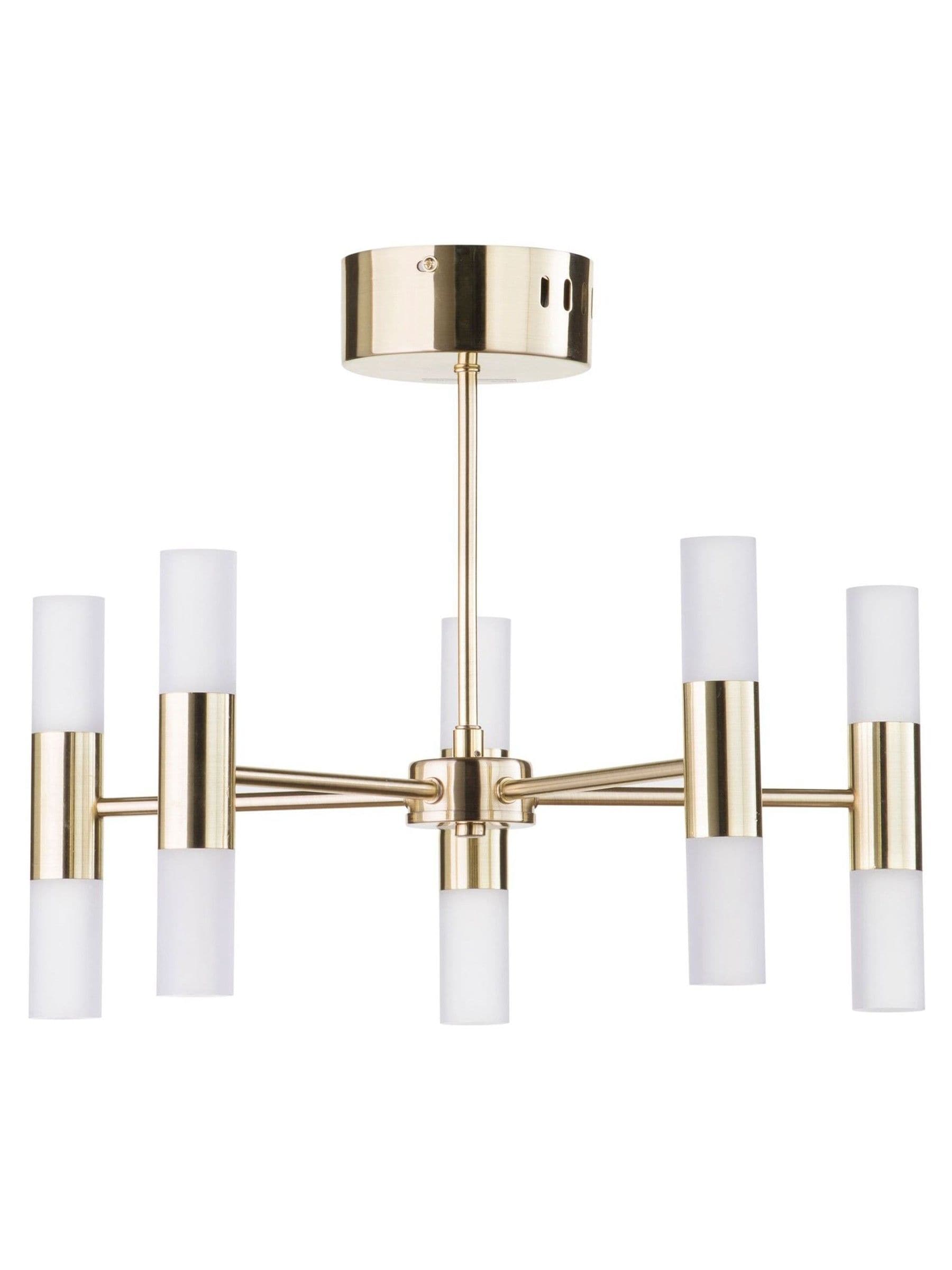 BHS brass Lois semi-flush chandelier ceiling light (British brand)