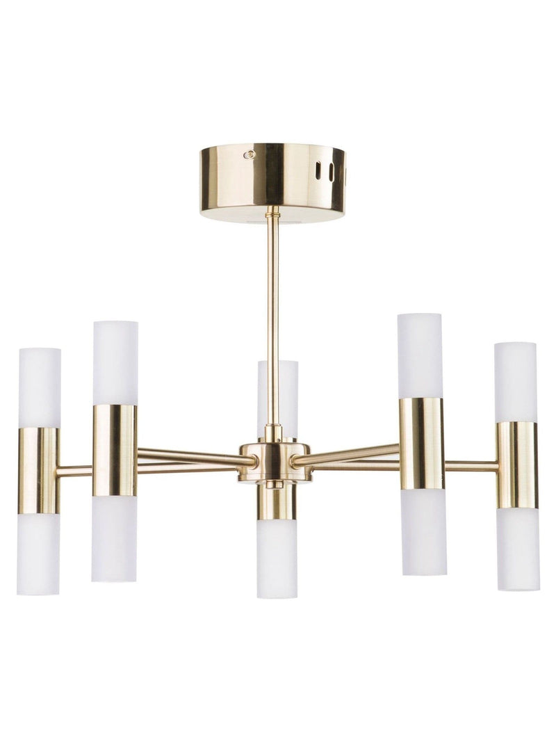 BHS brass Lois semi-flush chandelier ceiling light (British brand)