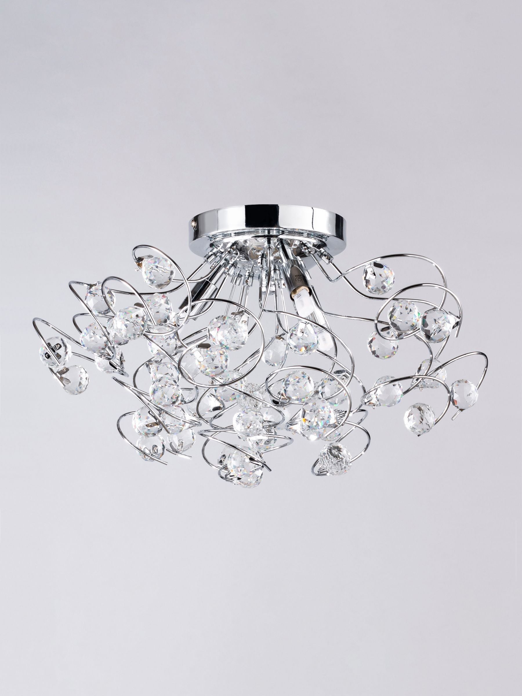 BHS Silver Lila flush ceiling light - British product