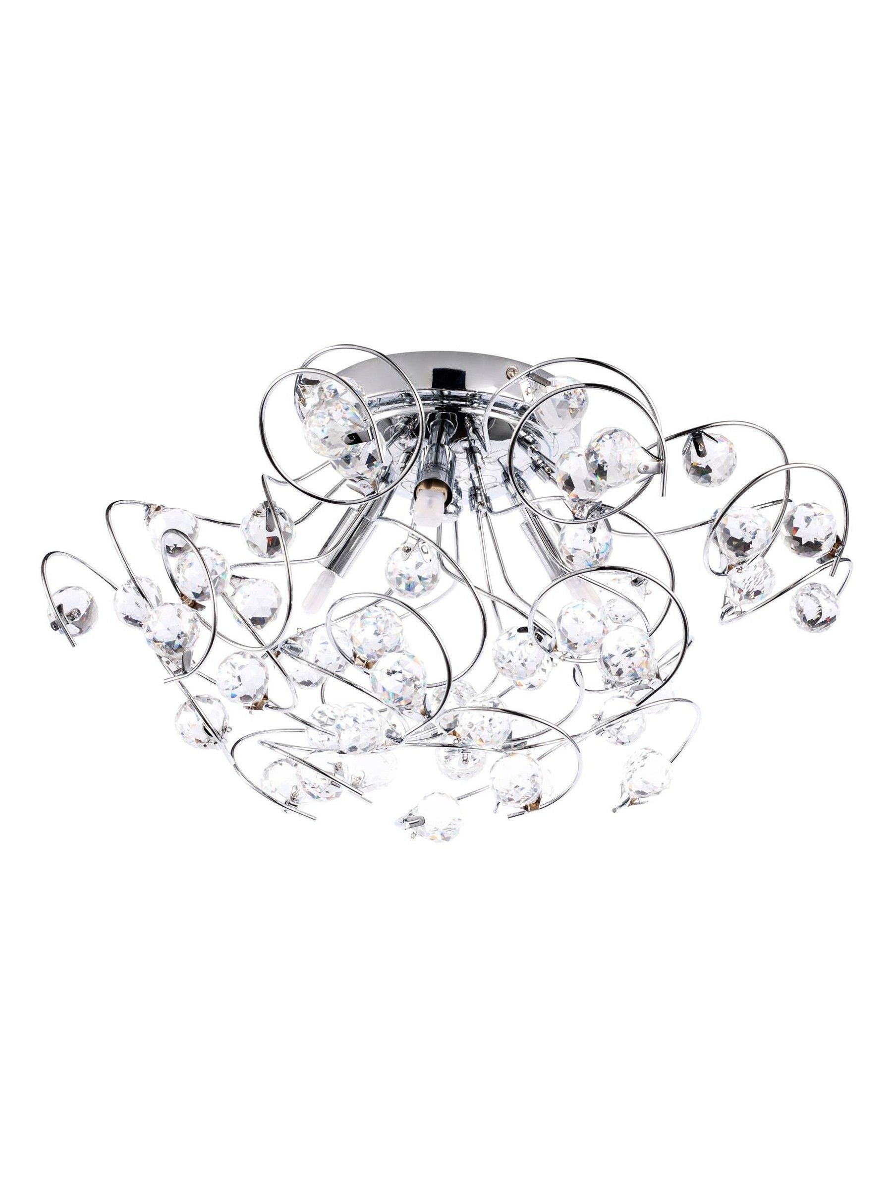 BHS Silver Lila flush ceiling light - British product