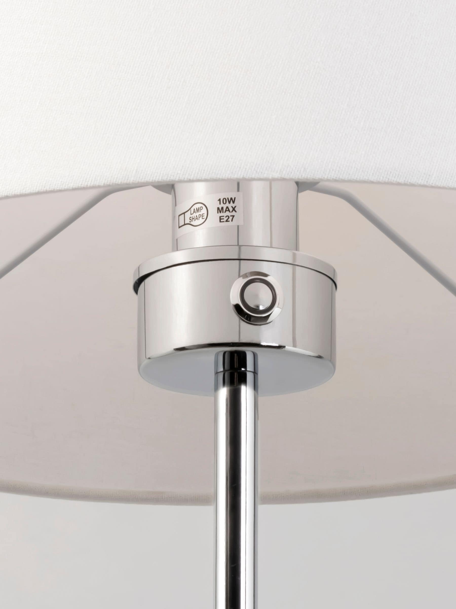BHS Chrome Mira Stem Touch floor lamp, imported from the UK