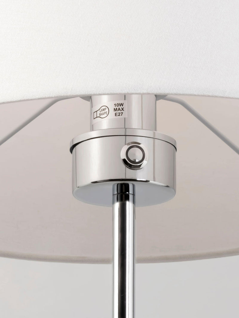 BHS Chrome Mira Stem Touch floor lamp, imported from the UK