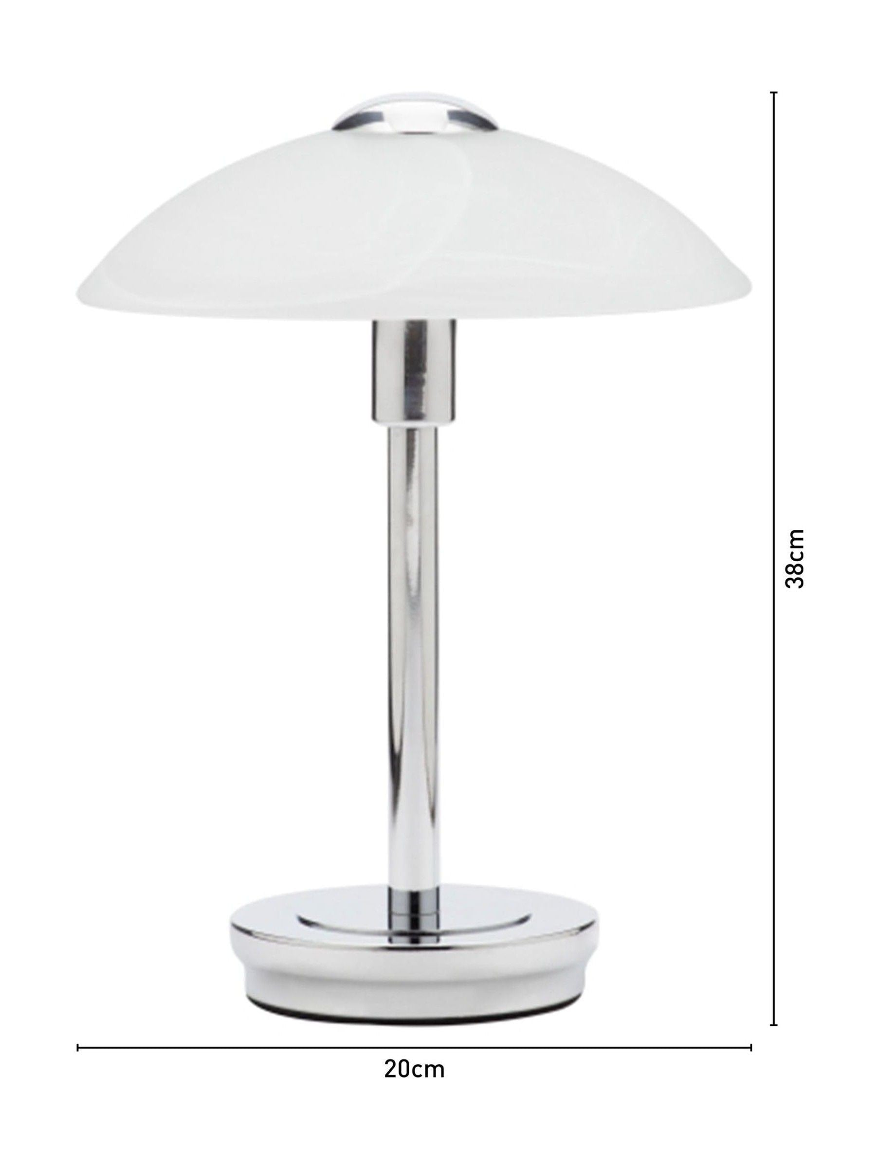 BHS Chrome Archie Touch Table Lamp 27cm UK version