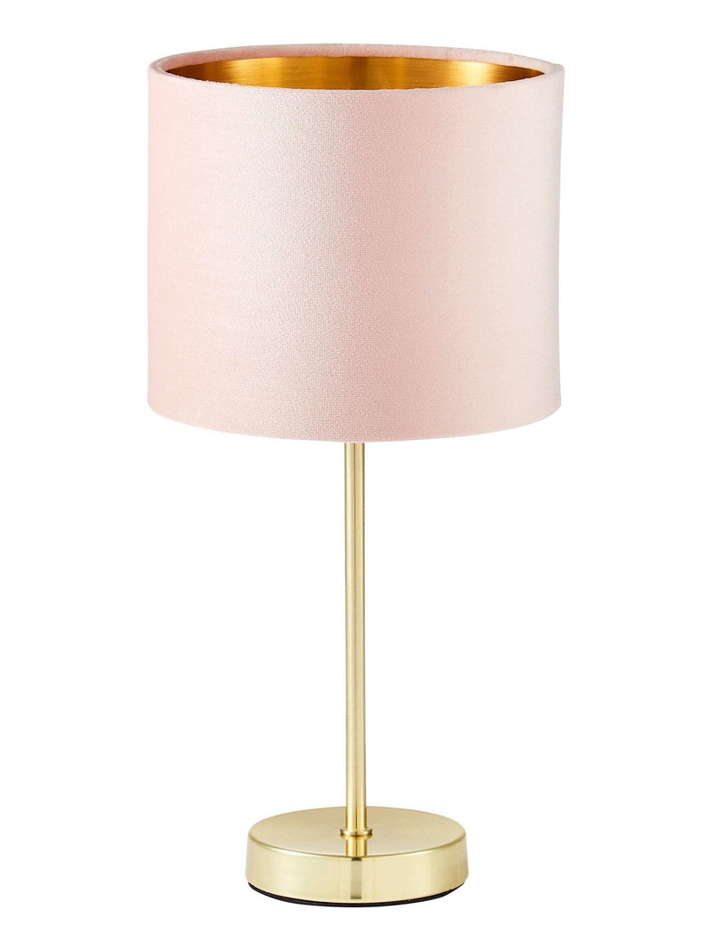 BHS pink velvet table lamp 37cm tall, UK version