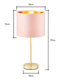 BHS pink velvet table lamp 37cm tall, UK version