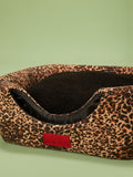 Animal print cat bed 45cm cube, imported from the UK