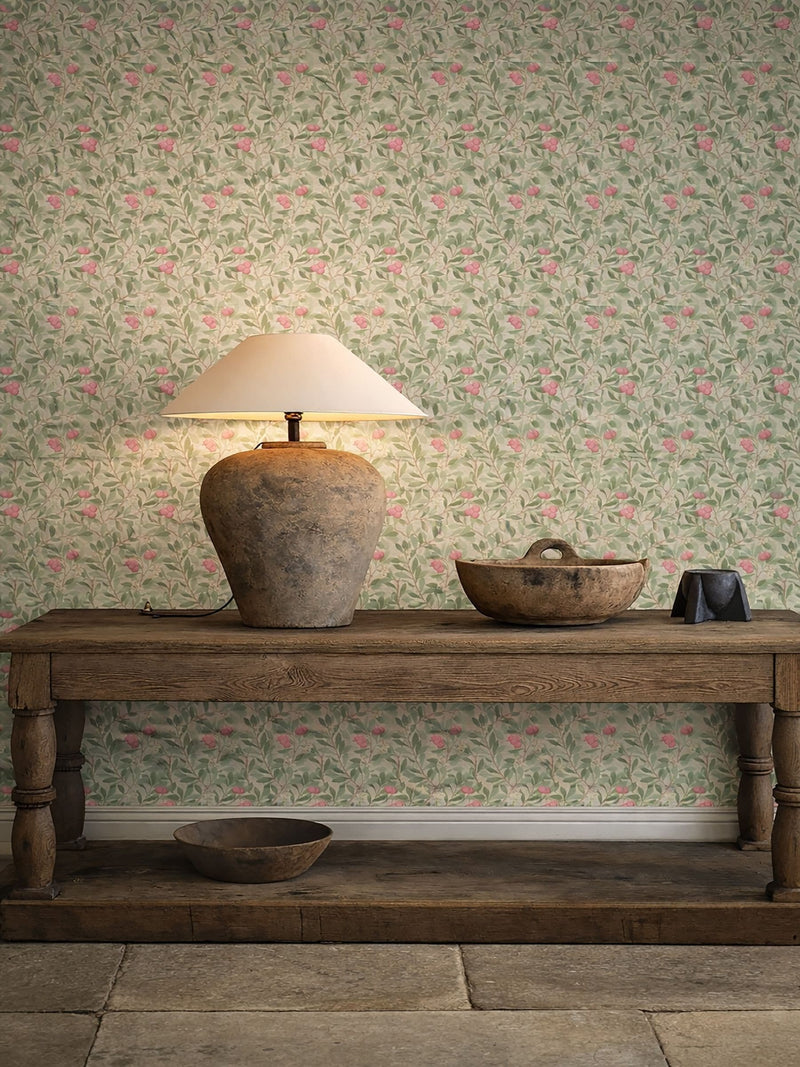 Morris & Co. green arbutus wallpaper 10.05m - British product