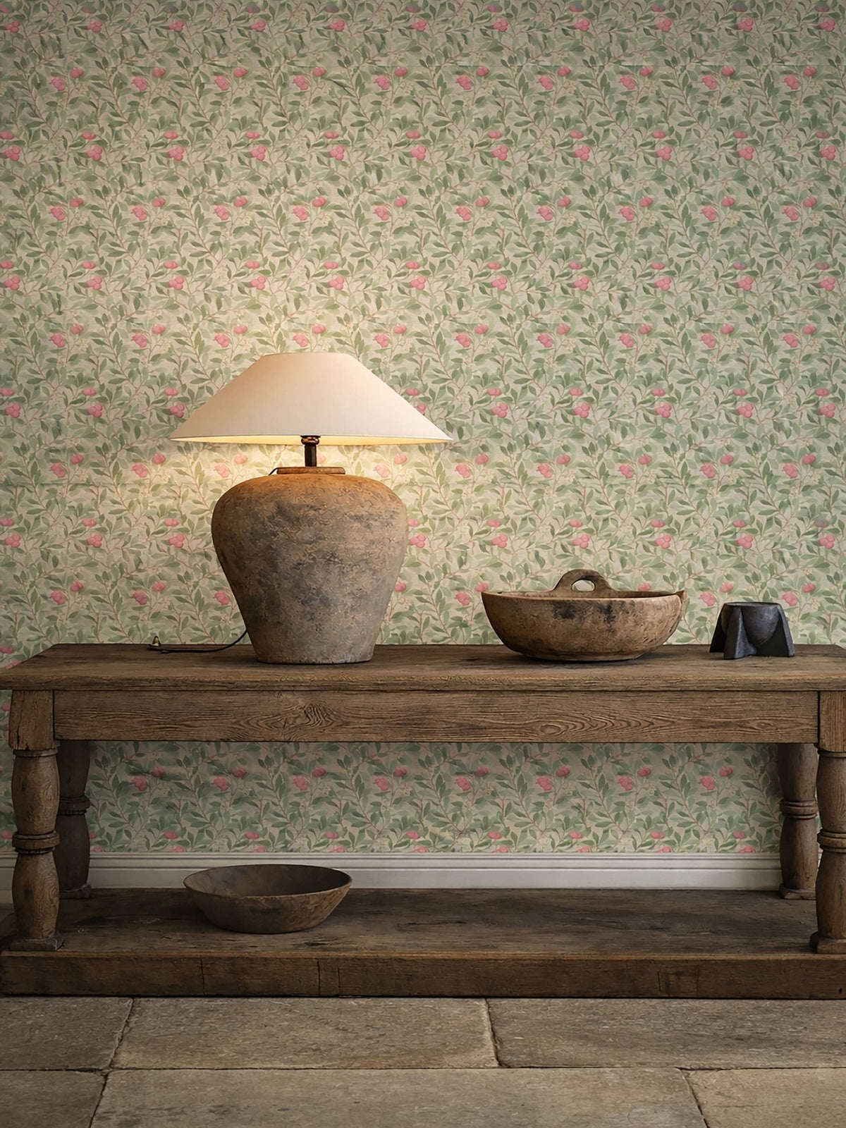 Morris & Co. green arbutus wallpaper 10.05m - British product