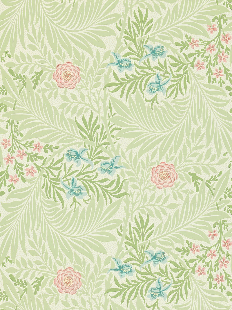 Morris & Co. Green Larkspur wallpaper roll - British product