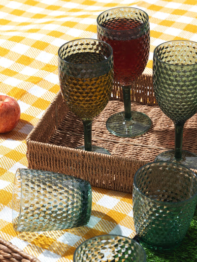 Nächste Cambridge Green bruchsicheres Fete Diamant Design 4-teiliges Weinset - Online bei McGrocer kaufen