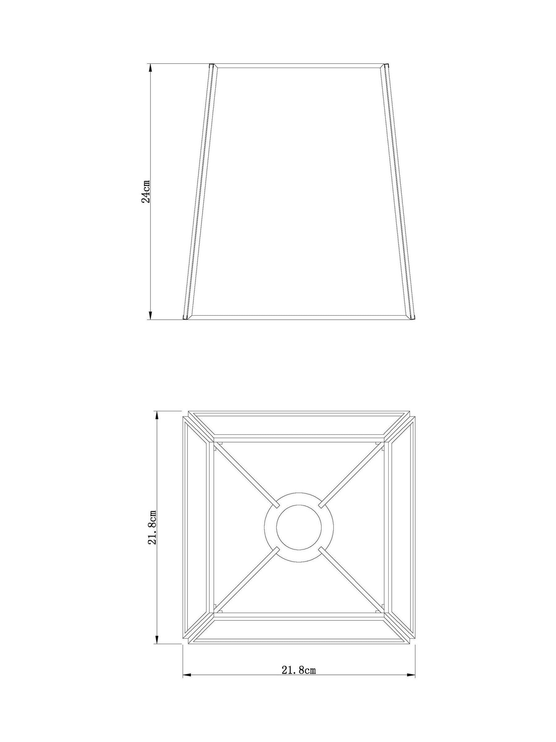 Next Warwick pendant lamp shade black 24cm (British brand)