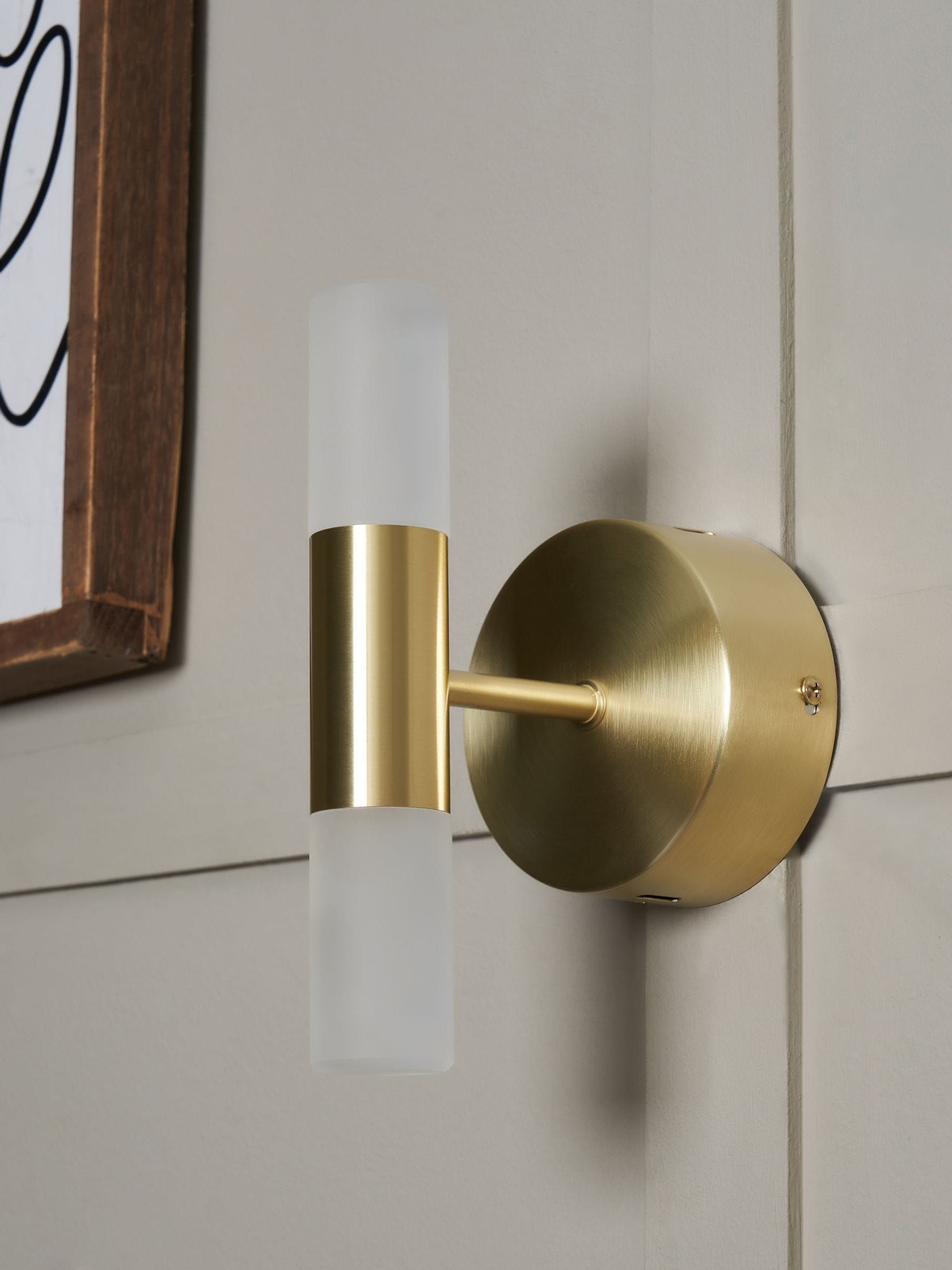 BHS Brass Lois 2 wall light integrated LED, imported from the UK