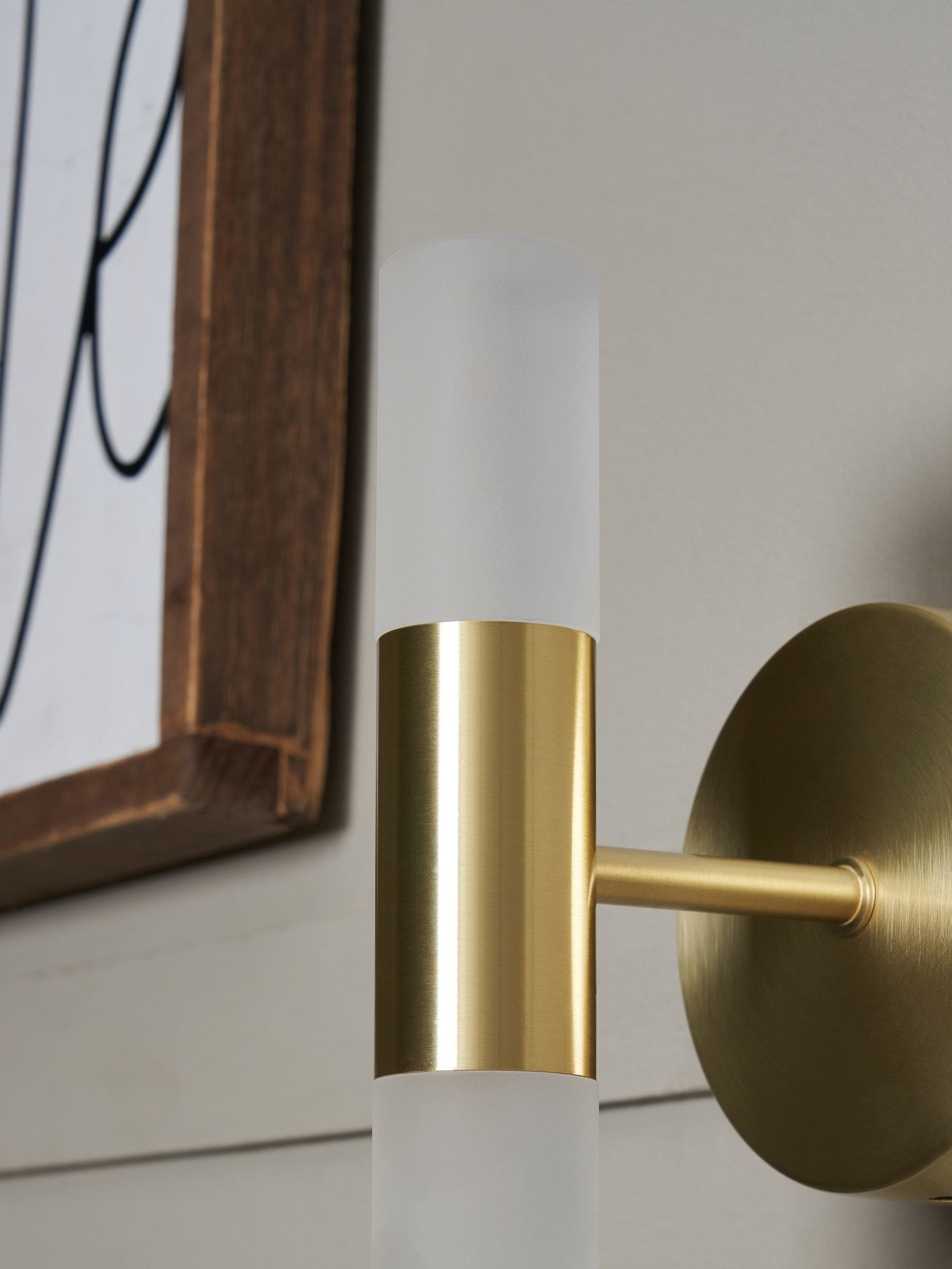 BHS Brass Lois 2 wall light integrated LED, imported from the UK